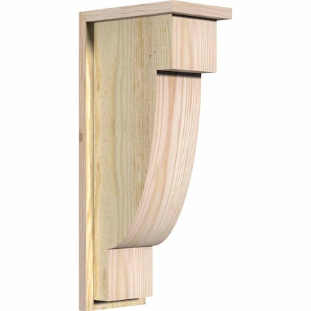 Ekena Millwork Alpine Rough Sawn Corbel w/Backplate, Douglas Fir, 8"W x 12"D x 28"H COR08X12X28ALP01RDF